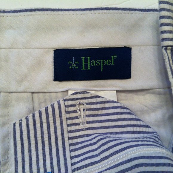 HASPEL MEN'S PRE-OWNED 100%COTTON SEERSUCKER CASUAL PANTS SIZE: 38/33 - Picture 6 of 6